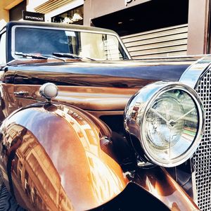 Close-up of vintage car