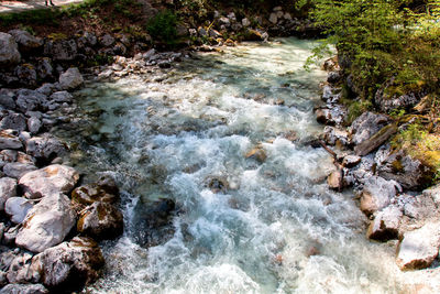 Stream flowing through rocks