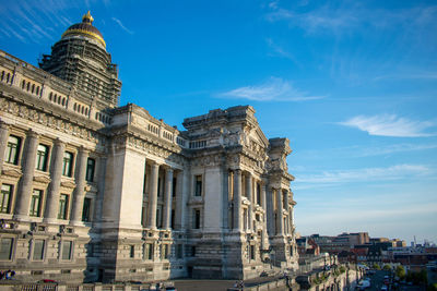 Brussels justice palace on sunny blue skied day
