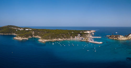 Aerial view of the archipelago of the tremiti islands in puglia region