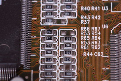 Full frame shot of electronic circuit
