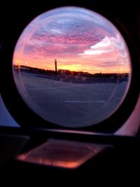 Scenic view of sky seen through glass window