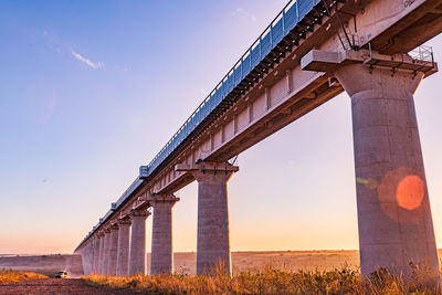 Low angle view of bridge against sky