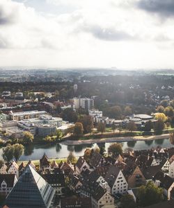 High angle view of cityscape