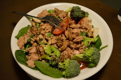 Close-up of salad in plate