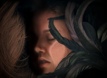 Close-up portrait of young woman