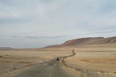 Scenic view of desert against sky