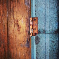 Close-up of old wooden door