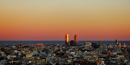 Cityscape at sunset