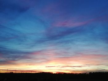 Scenic view of dramatic sky during sunset