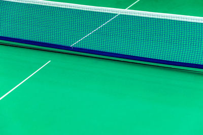 High angle view of empty tennis court