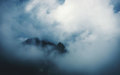Low angle view of mountain against sky