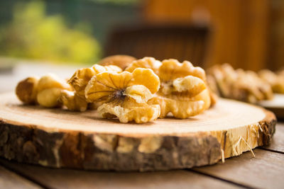 Close-up of sweet food on cutting board