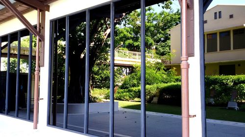 Built structure with trees in background