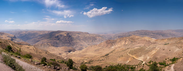 Panorama view from the nature of valleys and mountains in north west of iran close to zanjan