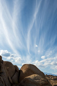 Low angle view of mountain against sky