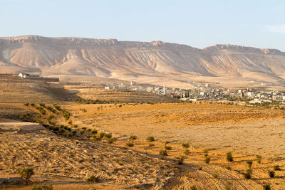 Syrian arid countryside near damascus