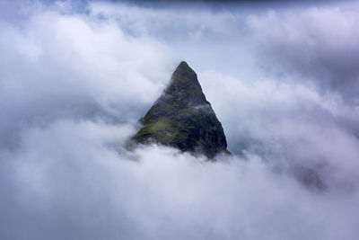 Scenic view of rock formation against sky