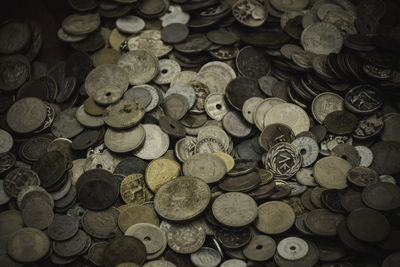 Close-up of coins