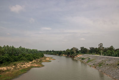 Scenic view of river against sky