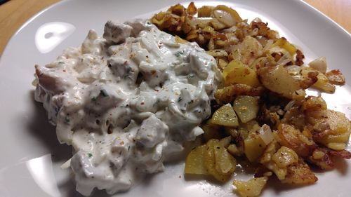 Close-up of food in plate
