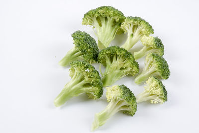 Close-up of vegetable over white background