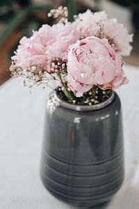 Close-up of rose in vase