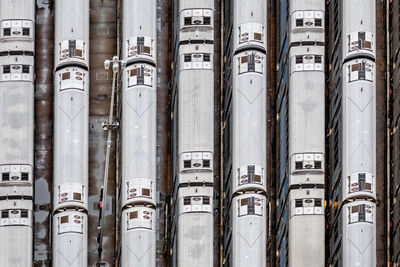 Full frame shot of pipes