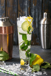 Close-up of drink on table