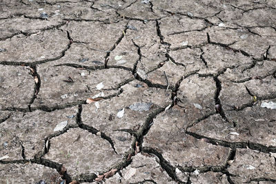 Full frame shot of cracked land