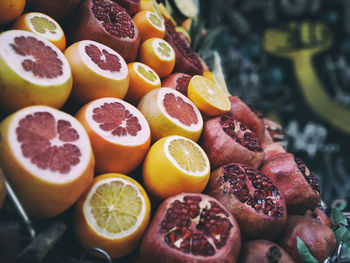 Close-up of fruits for sale in market