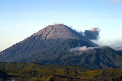 Scenic view of mt bromo against sky