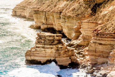 Rock formations at seaside