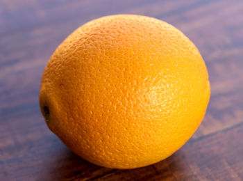 Close-up of orange on table