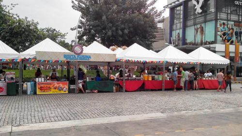 View of market stall for sale