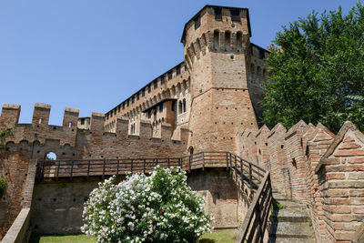 Low angle view of historical building against sky