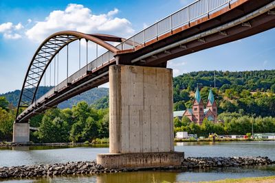 View of bridge over river against sky