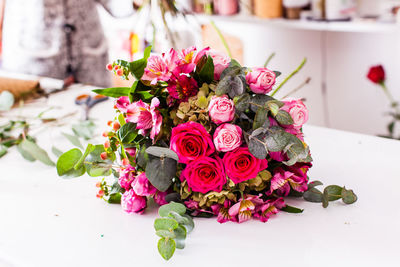 Close-up of rose bouquet