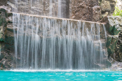 Scenic view of waterfall