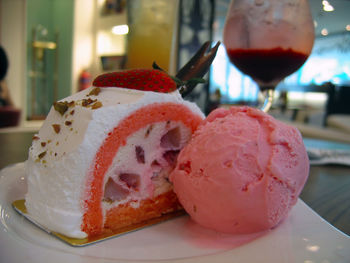 Close-up of ice cream