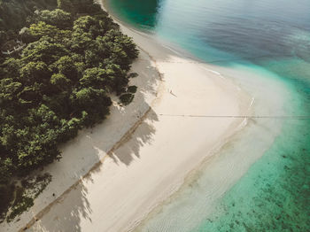 High angle view of swimming pool at beach