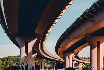 Low angle view of bridge against sky