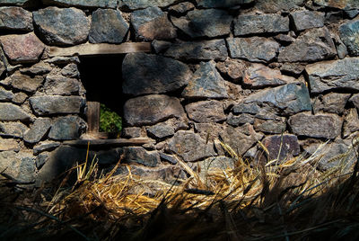 Full frame shot of stone wall