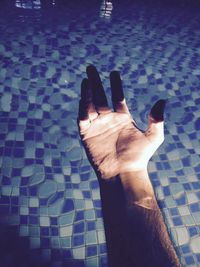 Woman in swimming pool