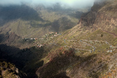 High angle view of mountain landscape