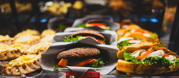 Close-up of food on table