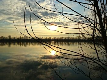 Reflection of clouds in lake