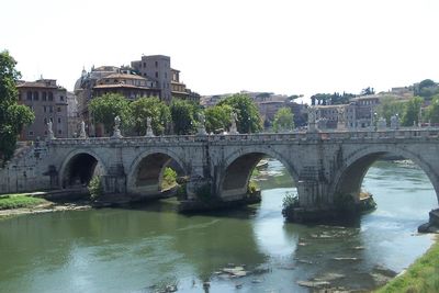 Bridge over river in city