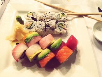 Close-up of meat on plate