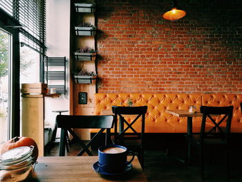 Coffee cup on table